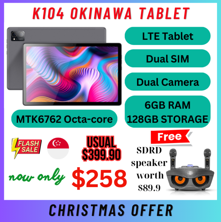 Tablet android 4G Phone Call Tablet PC Okinawa K104, 10.36 inch, 6/128