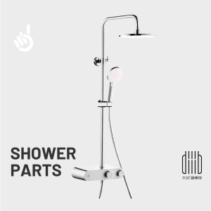 Diiib Future-O Shower Set Hydropower LED Temp Display Rotary 3 Modes Auto-Clean Spout