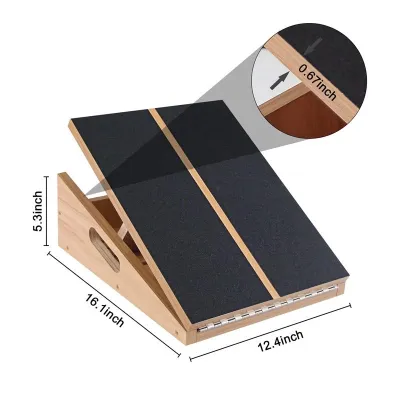 【SG Seller】Professional Wooden Slant Board Adjustable Incline Board Calf Ankle Stretcher Stretch Board 拉筋板
