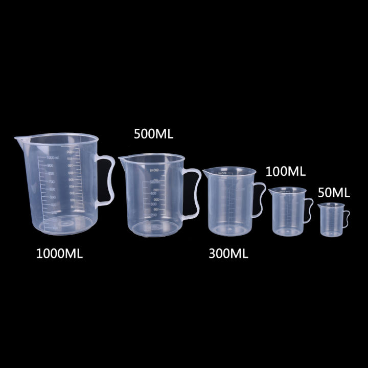 50ml/100ml/300ml/500ml/1000ml Plastic Test Measuring Cups For