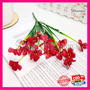 Rumput Daun aksesoris Tiruan Kucai/Kucai Kupu/Grass Gerigi Home Dekor Buatan Rumput Hiasan Rumah dan Pelaminan/Daun Persia Cabang 7