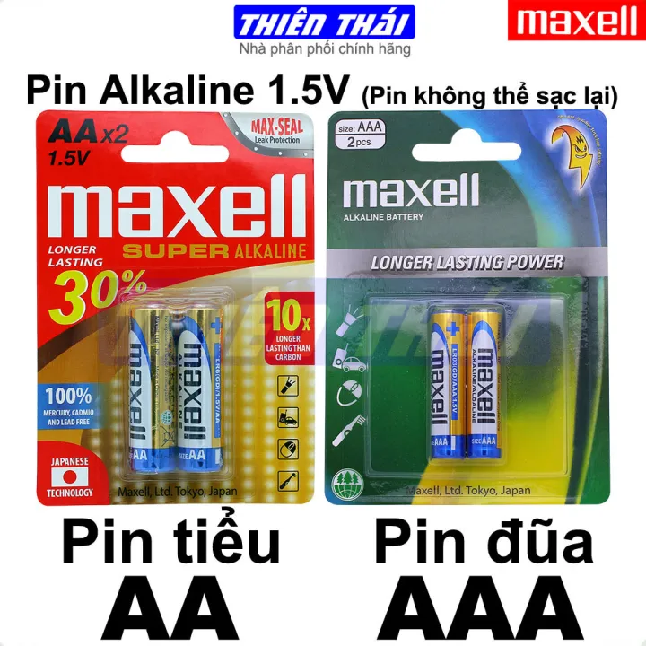 Pin tiểu pin đũa Maxell 1.5V,alkaline(kiềm),AA(LR6),AAA(LR03) | Lazada.vn