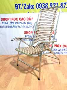 3-(Q9HCM)-Ghế Bố Xếp Lưới - Gường Bố Xếp Lưới Khung Sườn INOX Cao Cấp - Mã: GX07L-tr3-