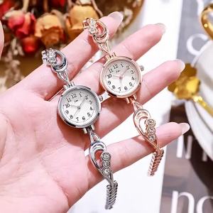 New Hot-Selling Fashion Womens Watch for Middle School Students Digital Diamond-Encrusted Bracelet Watch Niche High-Value Quartz Watch