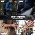 OneTigris Flashlight Holster Molle Flashlight Holder for Belt Pouch for Torch Linear Hand Tool with Open-top MOLLE Strap for Vertical & Horizontal Carrying (Black). 
