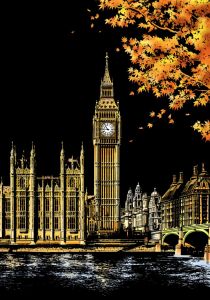 Colorful City Night Scene Scratch Art Drawing Kit Creative Handmade Space Scratch Painting DIY Craft Kids Birthday Gift Home Decor