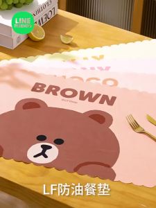 LINE FRIENDS Cony Cute Insulation Mat Brown SALLY Anime Kawaii Childrens Home Meal Mat Cartoon Lh Table Cloth Mat DecorationEIRU-2IJ