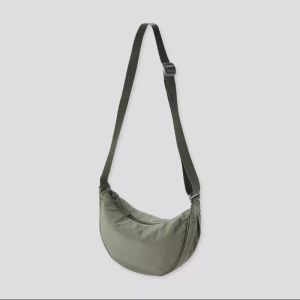 COD Ready Tas selempang kasual ketiak kecil Wanita women Tas pangsit U-n-i-q-l-o nilon Selempang Bahu Wanita Dumpling Half Moon Waist Bag Sling bag Korea tas bahu siswa Tas kain Anak Perempuan import remaja simple terbaru Tas pangsit ringan