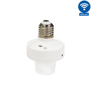 Wenqia E27 công tắc Đui đèn điều khiển từ xa không dây công tắc đèn với máy phát 433Mhz 1527 Mã học tập