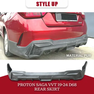 PROTON SAGA VVT 2019-2024 D68 DRIVE 68 REAR SKIRT 2019 2020 2021 2022 2023 2024 MATERIAL PUR WITHOUT PAINT