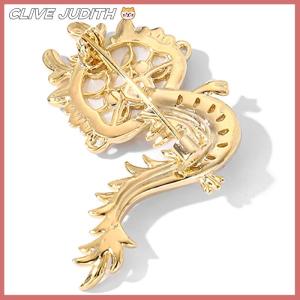 CISWGE Cartoon Imitation Dragon Brooch For Women Chinese Zodiac Dragon Pins Cute Animal Badge Birthday Jewelry Gift