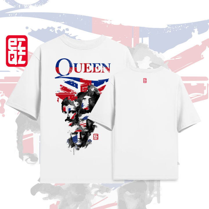 ETQT Queen Vintage Rock Band Oversized Tshirt Shirt For Men Women