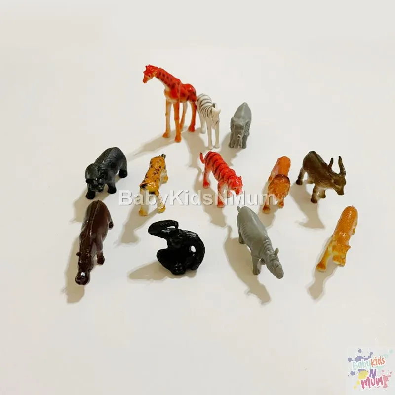 Montessori Animal Match Miniature Farm Animal Toy Figurines with