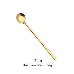 Thìa inox muỗng cà phê inox thìa dài uống trà thép không gỉ hai sang trọng tinh tế -Aeneas Shop