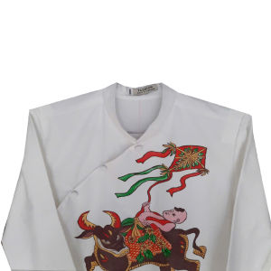 ÁO DÀI CÁCH TÂN VẼ TRANH ĐÔNG HỒ BIG SIZE CHO THIẾU NIÊN 10-14 TUỔI