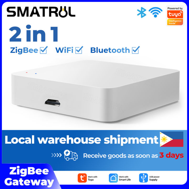 Gateway Multimodale QUOYA Per Casa Intelligente, Zigbee 3.0 E Bluetooth BLE/BLE MESH, Compatibile Con Tuya/SmartLife, Controllo Vocale Alexa Google Home, Fino A 128 Dispositivi - 3