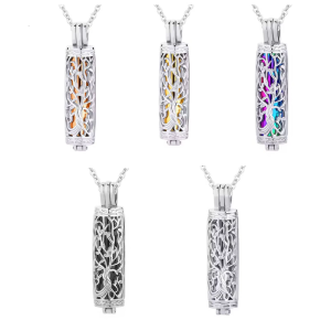 Bình đựng tro hỏa Táng tưởng niệm đồ trang sức Pet trang sức hỏa Táng tro Vòng cổ sáng tạo Pet trang sức hỏa Táng Vòng Cổ Gắn hộp đựng tro