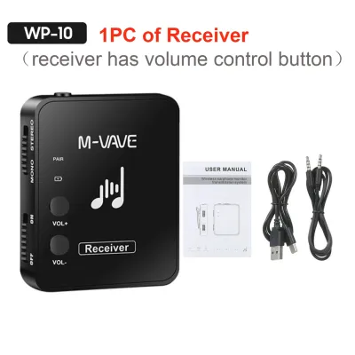 Minsine M-VAVE WP-10 2.4GHz Wireless Earphone Monitor Rechargeable Transmitter Receiver System Musical Instruments Accessories