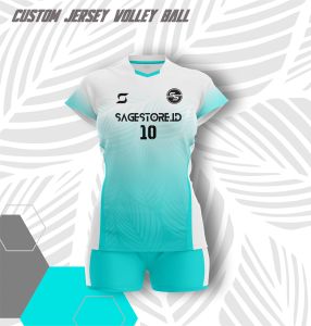 Jersey Voli Wanita Custom Nama & No - Kaos Sporty Premium dengan Motif Floral Ukuran XS-2XL