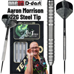 ONE80 STEEL TIP DART - 22G THE TIGER AARON MORRISON SIGNATURE VHD 90% TUNGSTEN STEEL DARTS (ARROW DART KELULI)
