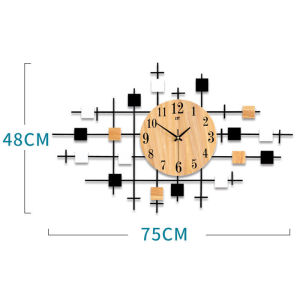 Silent Clocks Living Room Solid Wood Wall Clock Home Decoration