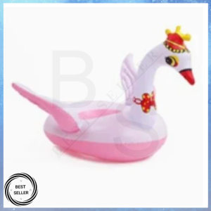 New Childrens Swimming Foot Pad Inflatable Swimming Ring (Crown Goose Pink)