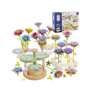 HOUCHU DIY Craft DIY Fabric Flower Bouquets Fabric Material Educational DIY Flower Make Craft Kit Fun Activity Handmade Flower Bouquets Toy Girls