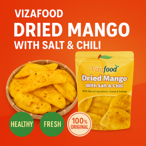 VIZAFOOD Dried Mango with Salt & Chili 250g - Tasty Crispy Healthy & Fresh