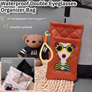 Double Eyeglasses Organizer Bag Waterproof Automatic Closing Portable Eyeglasses Case Sunglass Bag Organizer
