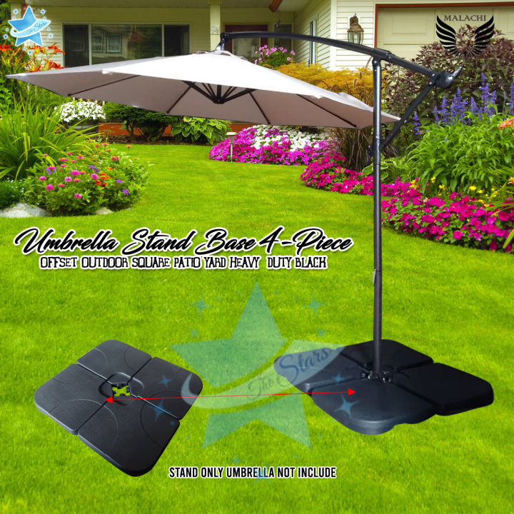 The Star Umbrella Stand Base 4Piece Offset Outdoor Square Patio Yard