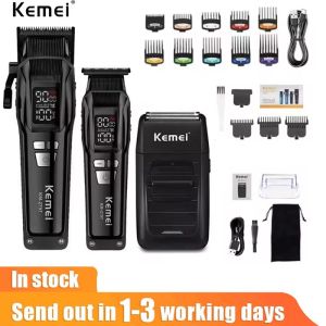 Kemei Professional Electric Hair Clipper Set Rechargeable Mens Hair Clipper Shaver USB Charging Shaver KM-2797 KM-1102