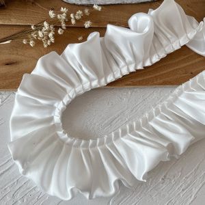 NOBLELUX Satin Satin Ribbon Trim 55mm Wide Pleated Pleated Lace Trim Ruffled Edge Ruffle Trim Dress Decoration