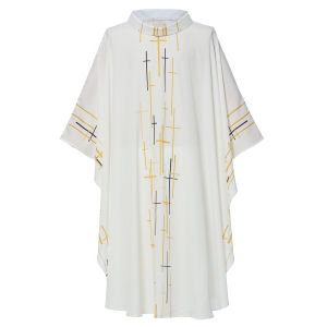 Vestments for Priest Men Women Priest Monk Cross Print Muslim Celebrant Chasuble Church Father Mass Vestments Robe Robe Cosplay Costume