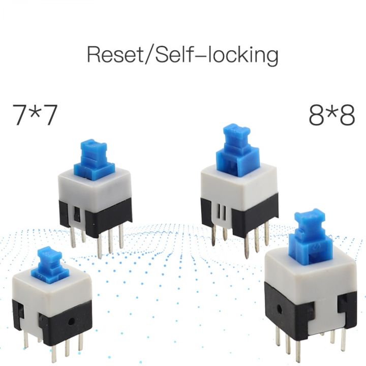 thumbnail image 2 of 6-Pin Mini Push Button Switch - 5.8mm Or 8.5mm Square, Self-Locking / Momentary 2 of 9