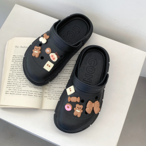 【BELI LOKAL】Dejavu Sandal bapao / sandal slop / sandal baim / sandal kodok / wedges baim / sepatu wedges / sandal wanita HSN117