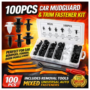 Trim Kit Car Push Pin Rivet Bumper Door Panel Retainer Assortment 6 Sizes 100 Pcs