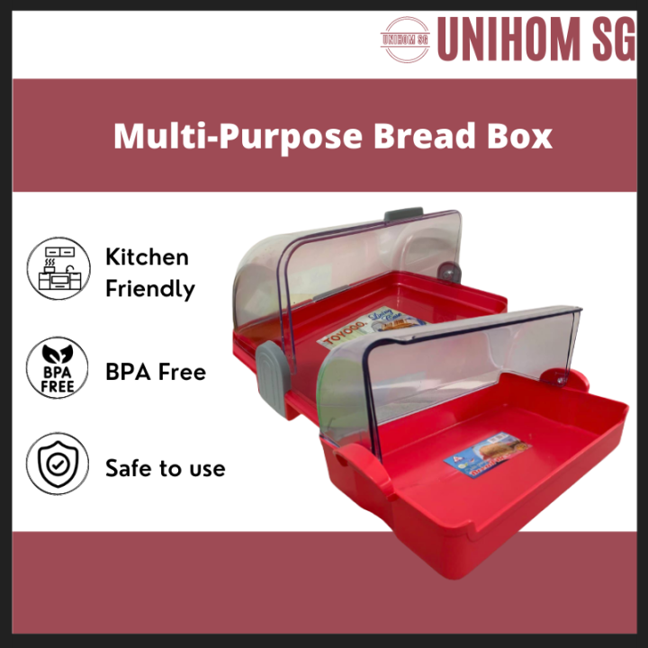 UnihomSG [ReadyStock] MultiPurpose Bread Food Box Kitchen Household