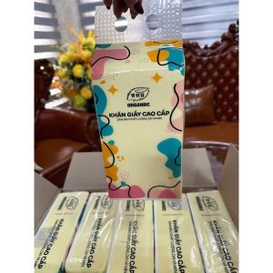 Thùng 10 bịch giấy rút ORGANIIC treo tường đa sắc siêu dai mềm mịn tiện lợi không chất bảo