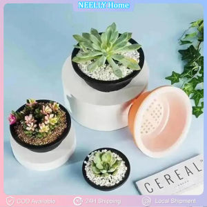 1PC Large New Succulent Pot Plastic Round Succulent Flower Pot Dwarf Pot Horticultural Flowerpot Balcony Flower Basket