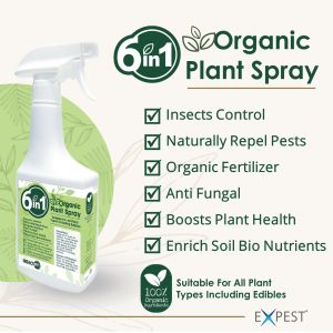 6 in 1 Organic Plant Spray I Insects Control I Plant Health Booster I Naturally Repel Pests