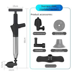 【SG seller 】Pipe Plunger Drain Clog Remover High Pressure Air Drain Blaster Gun Toilet Plunger Dredge Toilet Suction