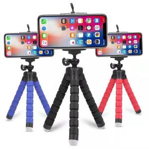 Mini Portable Flexible Sponge Octopus Tripod Phone Stand Mount Mini Tripod with Mobile Phone Holder