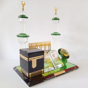 Miniatur Kristal Kabah 2 Pilar Menara Jam Al Quran