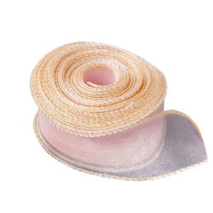 NEXTYOO 10 Yards Length Organza Ribbon 4cm Width Wired Design Wavy Edge Ribbon Craft Ribbon Satin Texture Fishtail Ribbon Flower Bouquet