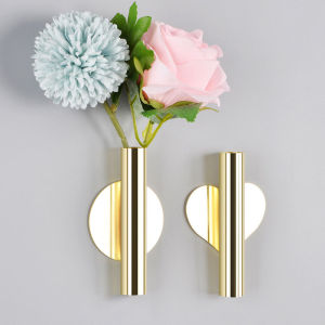 Wall Mounted Flower Holder Creative Nordic Style Metal Vase Decoration Holder Vase Home Decoration