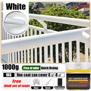 🌈No Need to Polish🌈Anti Rust Paint for Metal Rust Remover Rust Converter for Rusty 600g Metal Steel Stair Railings Rusty Color steel tile Motorcycles Tricycle Rust Converter Protective Layer Metal Primer Paint Anti-rust Paint Water-based metallic paints