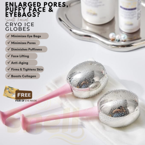 SNELL CRYO Icy Pops Pore Minimizer Cryo Therapy Cryo Sticks Ice Roller for Face Eye Puffiness Remover Eyebags Remover Lifting and Firming Pore Tightening Anti Aging Pimple Remover Face Lifter