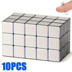 Dizoey 200/10PCS Mini Strong Neodymium Magnets Silver Cube Magnets for Crafts Fridge Whiteboard Office Dry Erase Board Magnetic Block