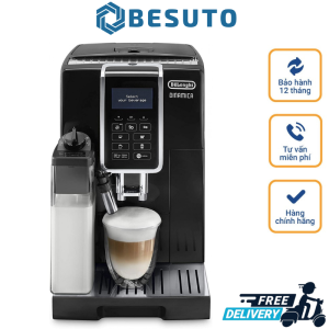 Máy Pha Cà Phê Tự Động Delonghi Dinamica ECAM 356.57 Delonghi Coffee Maker Máy Pha Cafe Espresso Cappuccino Cho Gia Đình Văn Phòng Delonghi Coffee Machine 15Bar 2 Vòi Tự Vệ Sinh Nhập Đức BH 12 Thán