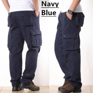 SELUAR POCKET 4655#/ CARGO PANTS/ KARGO SLACK SIX POCKETS/ SELUAR KERJA/ ENAM POCKETS/ HITAM BIRU GELAP BLACK DARK BLUE